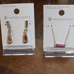 Kendra Scott Necklace and Earrings Jewelry Set NWT